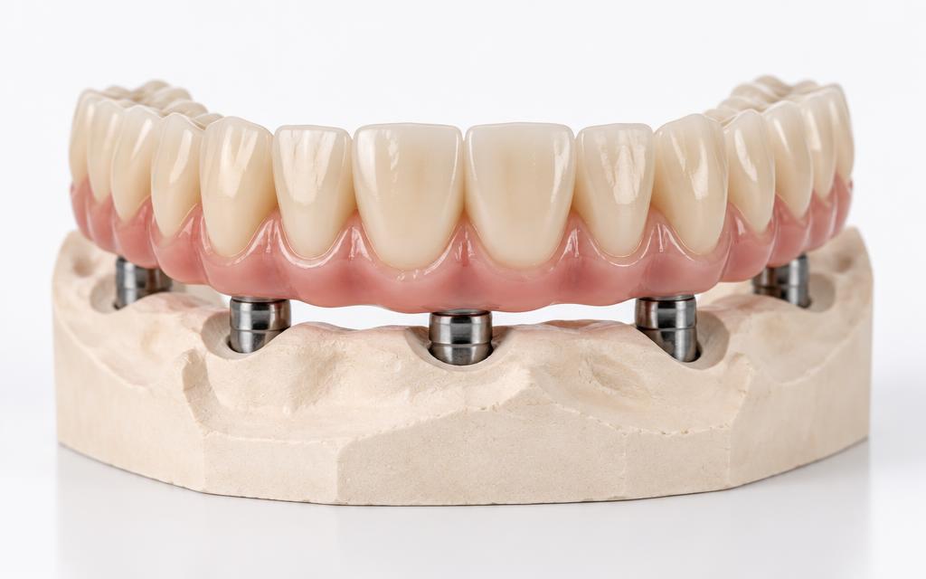 Modelo de prótese fixa sobre implantes
